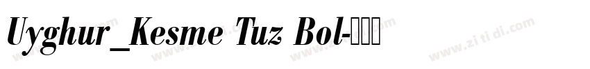 Uyghur_Kesme Tuz Bol字体转换